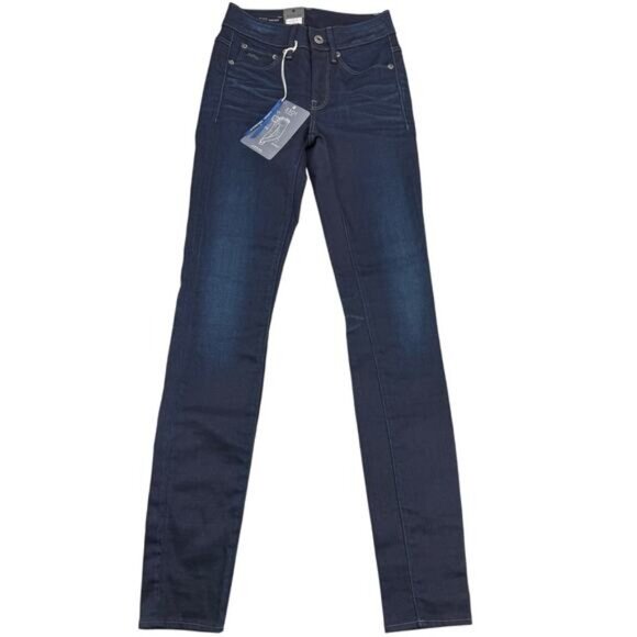G-Star Raw 3301 High Waisted Skinny Jean In Dark Aged Women's Size 24 - Picture 2 of 9